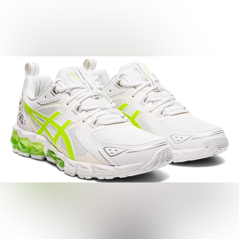 ASICS Women’s Gel-Quantum 180 Sneakers in White/ Hazard Green